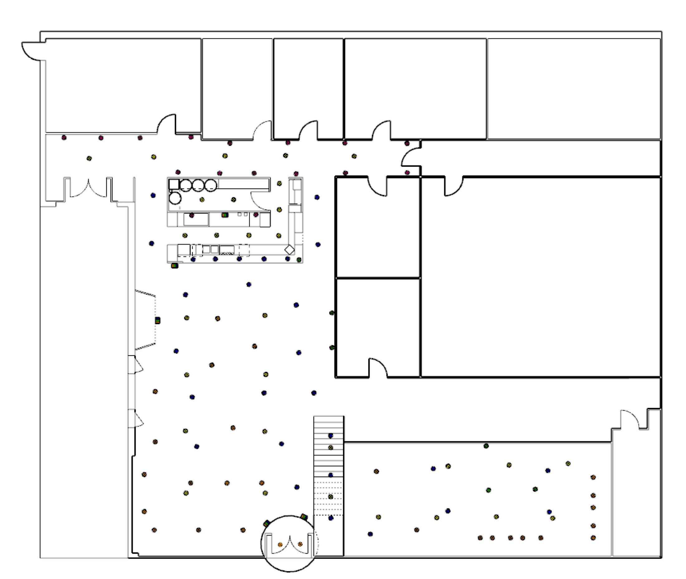 Lighting layout plan for Ankor, fitting by fitting