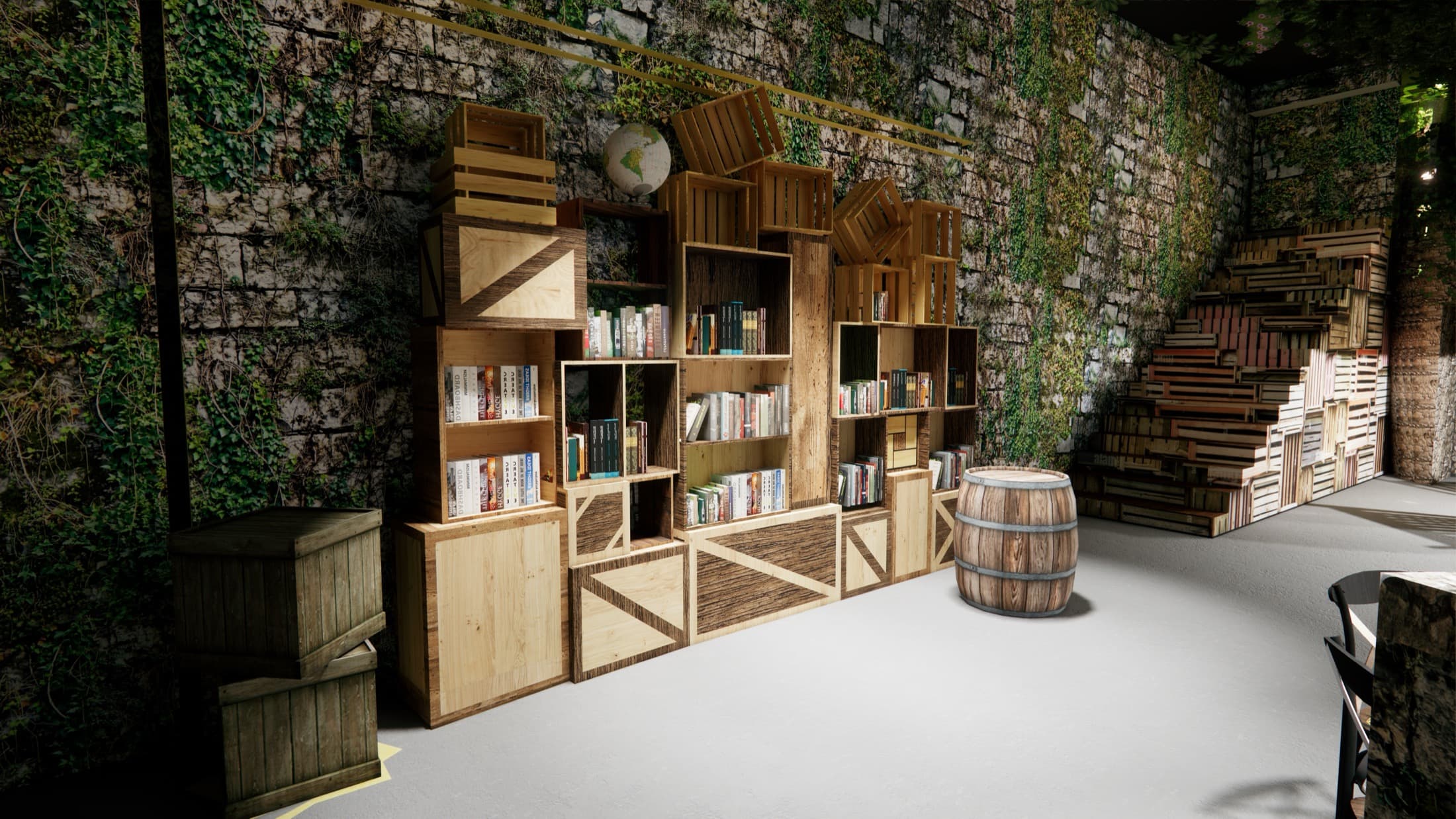 3D render of Ankor's board game library